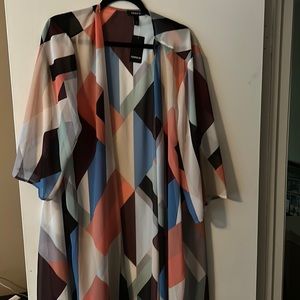 NEVER WORN Torrid plus size Block Pattern Kimono